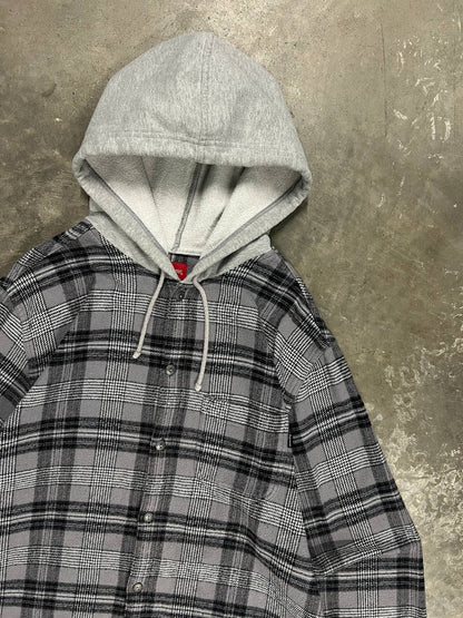 SS18 Supreme Hooded Flannel Plaid Shirt