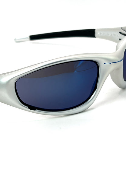1999 Vintage Oakley Straight Jacket Silver / Ice Iridium Sunglasses