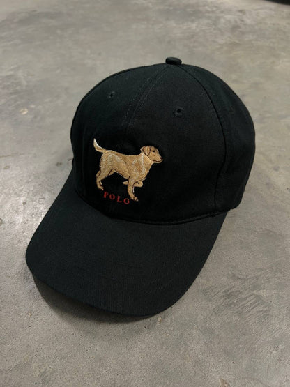 90s Vintage Polo Sport Golden Retriever Ralph Lauren Black Hat