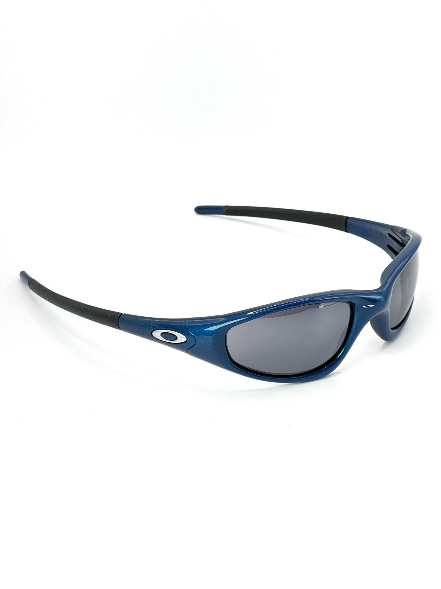 1999 Vintage Oakley Straight Jacket Blue / Black Iridium Sunglasses