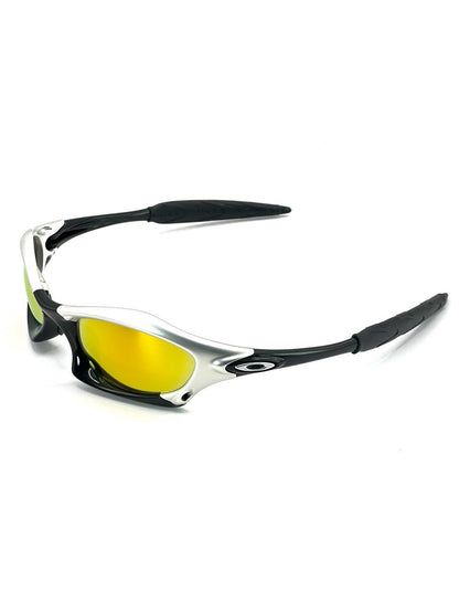 2003 Vintage Oakley Splice FMJ 5.56 - Polished Black Fire Iridium Sunglasses