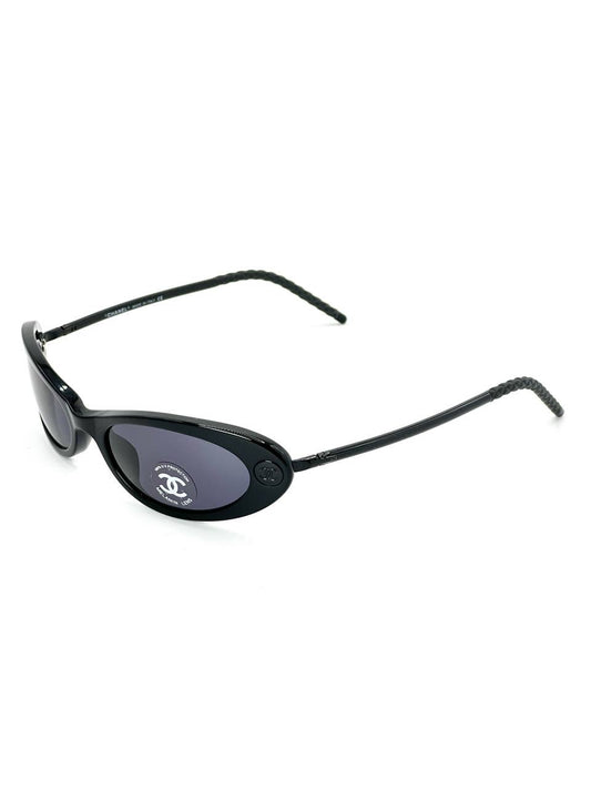 00s Vintage Chanel 5035 Black Sunglasses