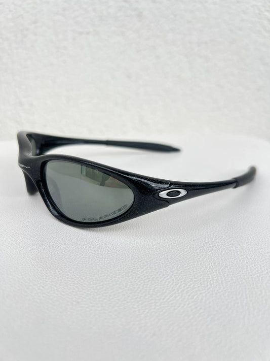 1998 Vintage Oakley Minute Gen 2 Metallic Black / Black Iridium Polarized Sunglasses