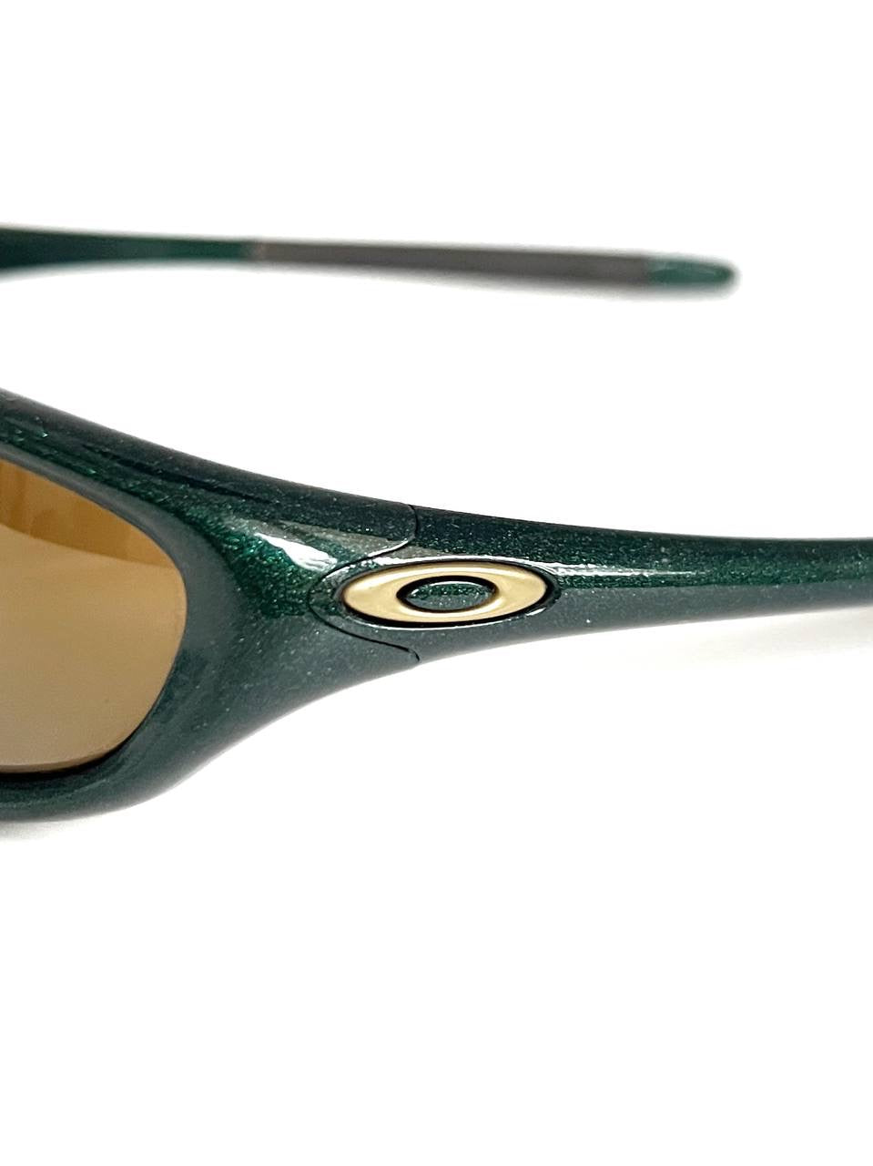 2000 Vintage Oakley XX Twenty Emerald / Gold Iridium Sunglasses