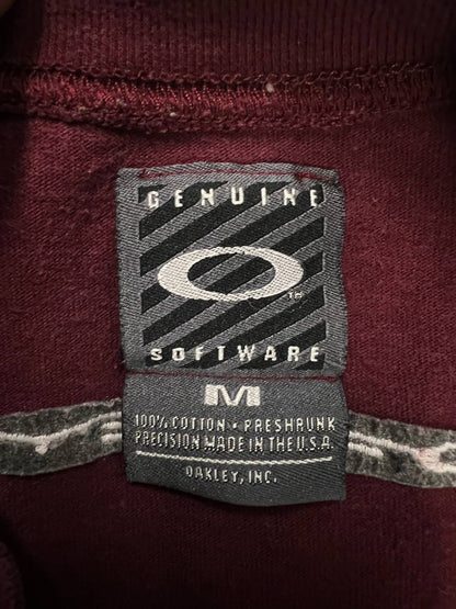90s Vintage Oakley Software T-Shirt Center Logo Embroidered
