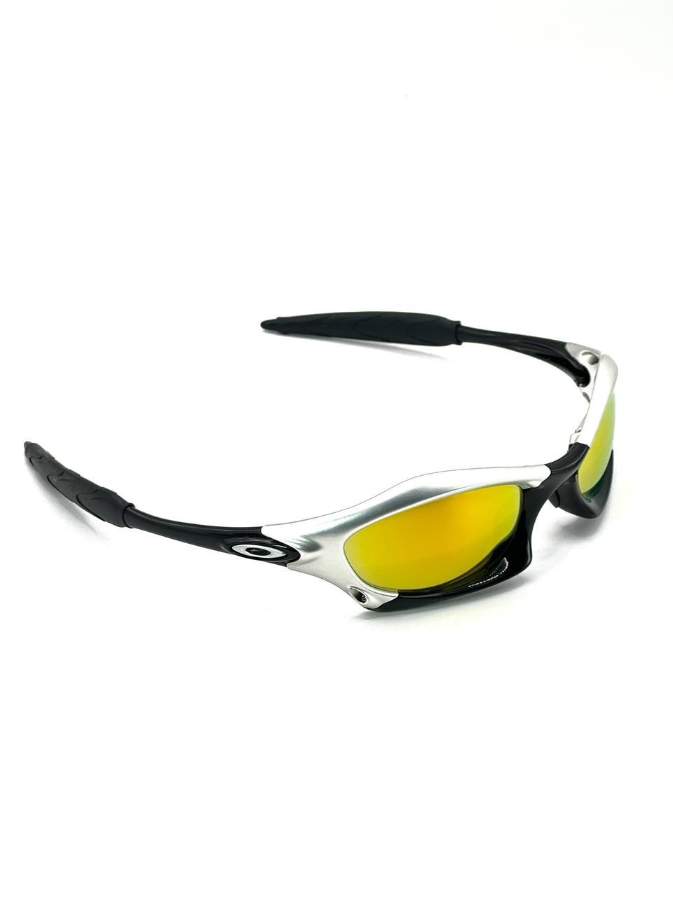 2003 Vintage Oakley Splice FMJ 5.56 - Polished Black Fire Iridium Sunglasses
