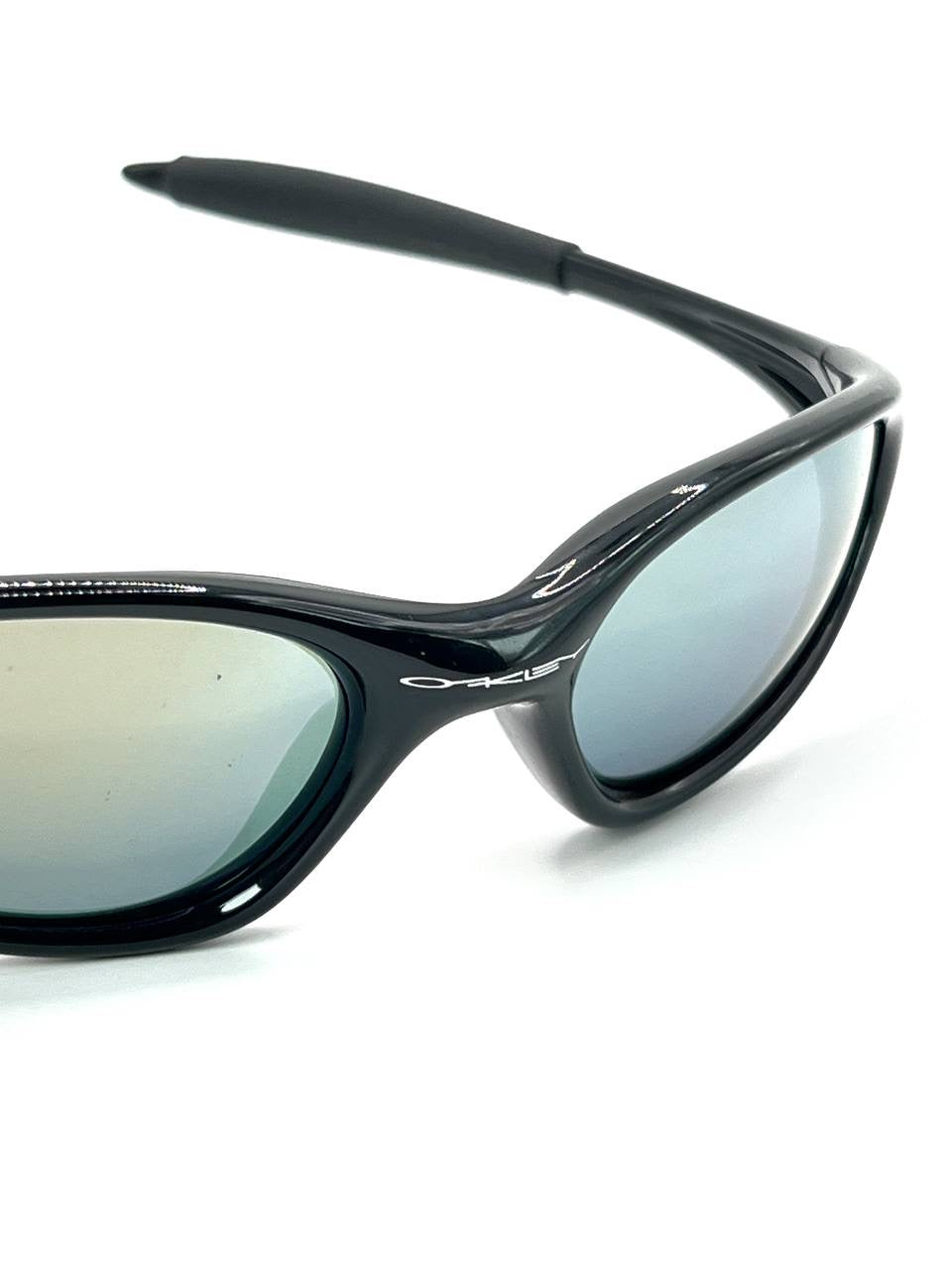 1999 Vintage Oakley Minute Gen 2 Jet Black / Emerald Iridium Sunglasses