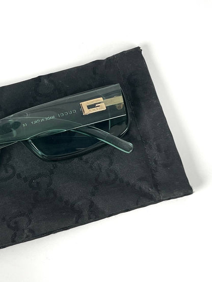 00s Vintage Gucci Sunglasses Transparent Green GG2409 Tom Ford Era