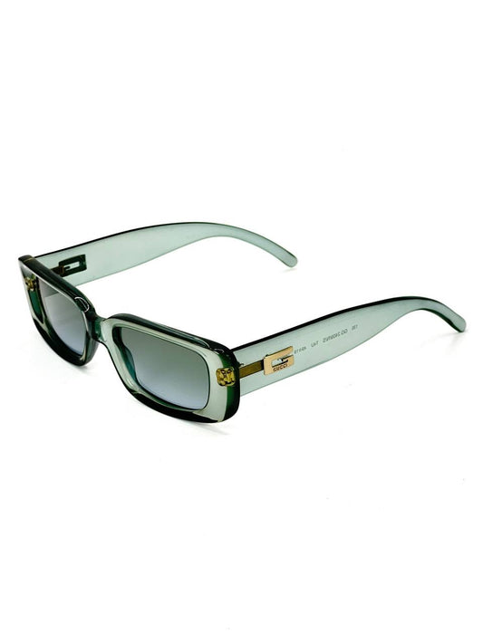 00s Vintage Gucci Sunglasses Transparent Green GG2409 Tom Ford Era