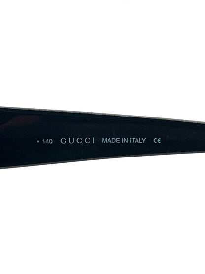 90s Vintage Gucci GG2450 Squared Sunglasses Black Tom Ford Era