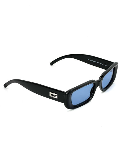 00s Vintage Gucci GG2409 Squared Moda Black Sunglasses
