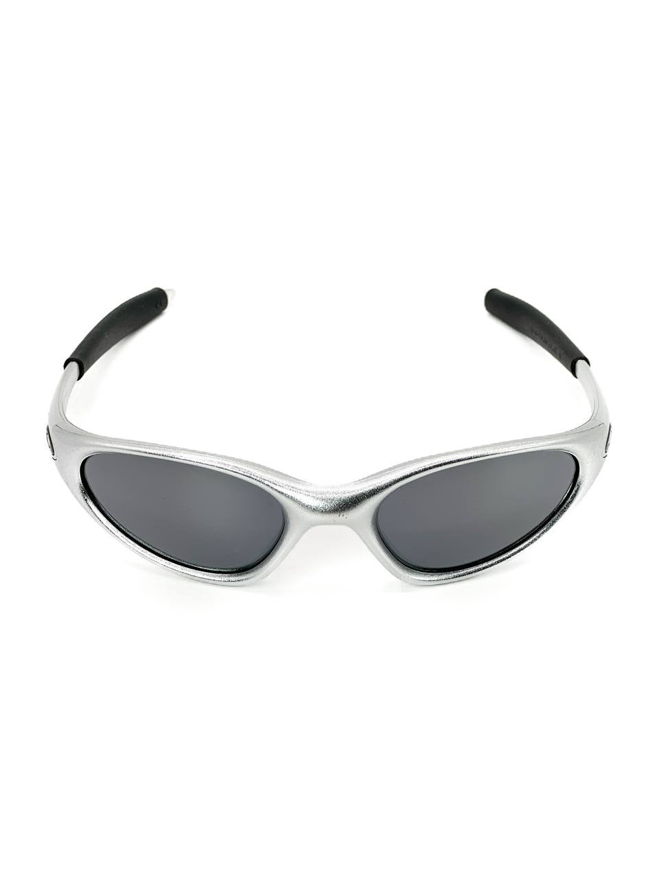1999 Vintage Oakley Minute Polished Aluminium / Black Iridium Sunglasses
