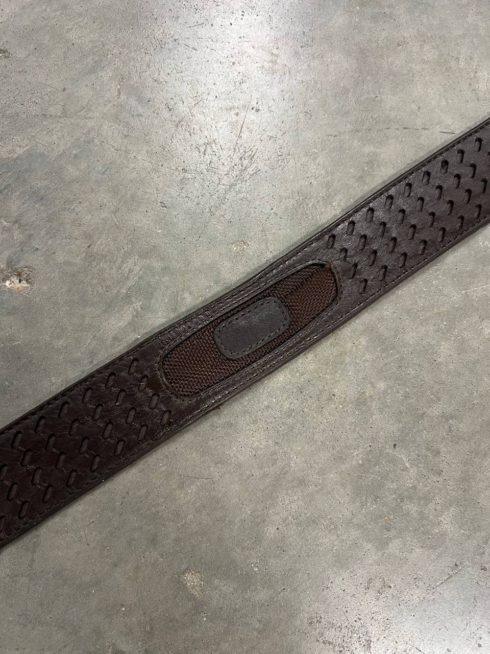 00s Vintage Oakley Leather Belt Brown / Silver