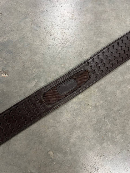 00s Vintage Oakley Leather Belt Brown / Silver