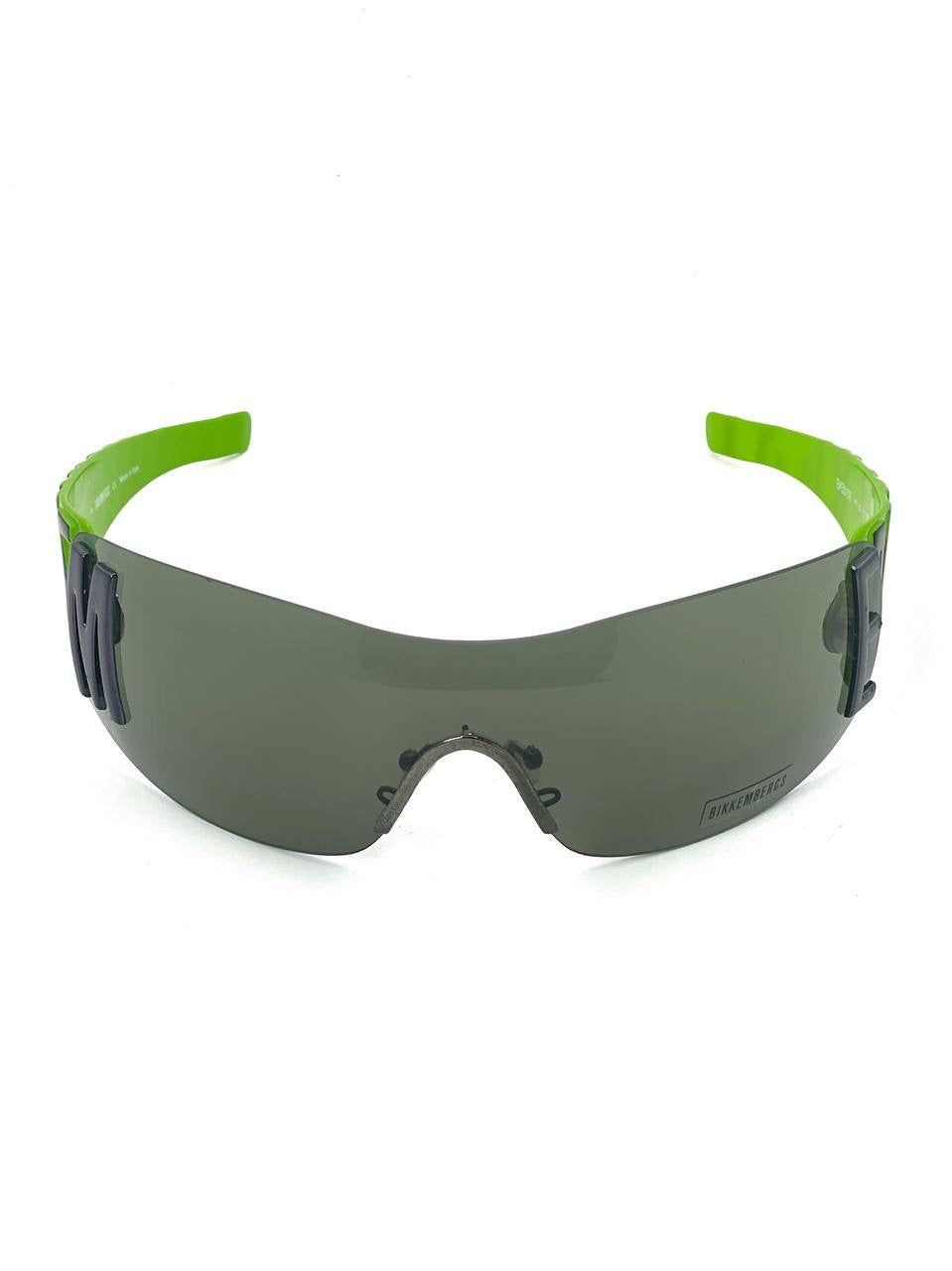 00s Vintage Bikkembergs Transformer Mask Sunglasses Green