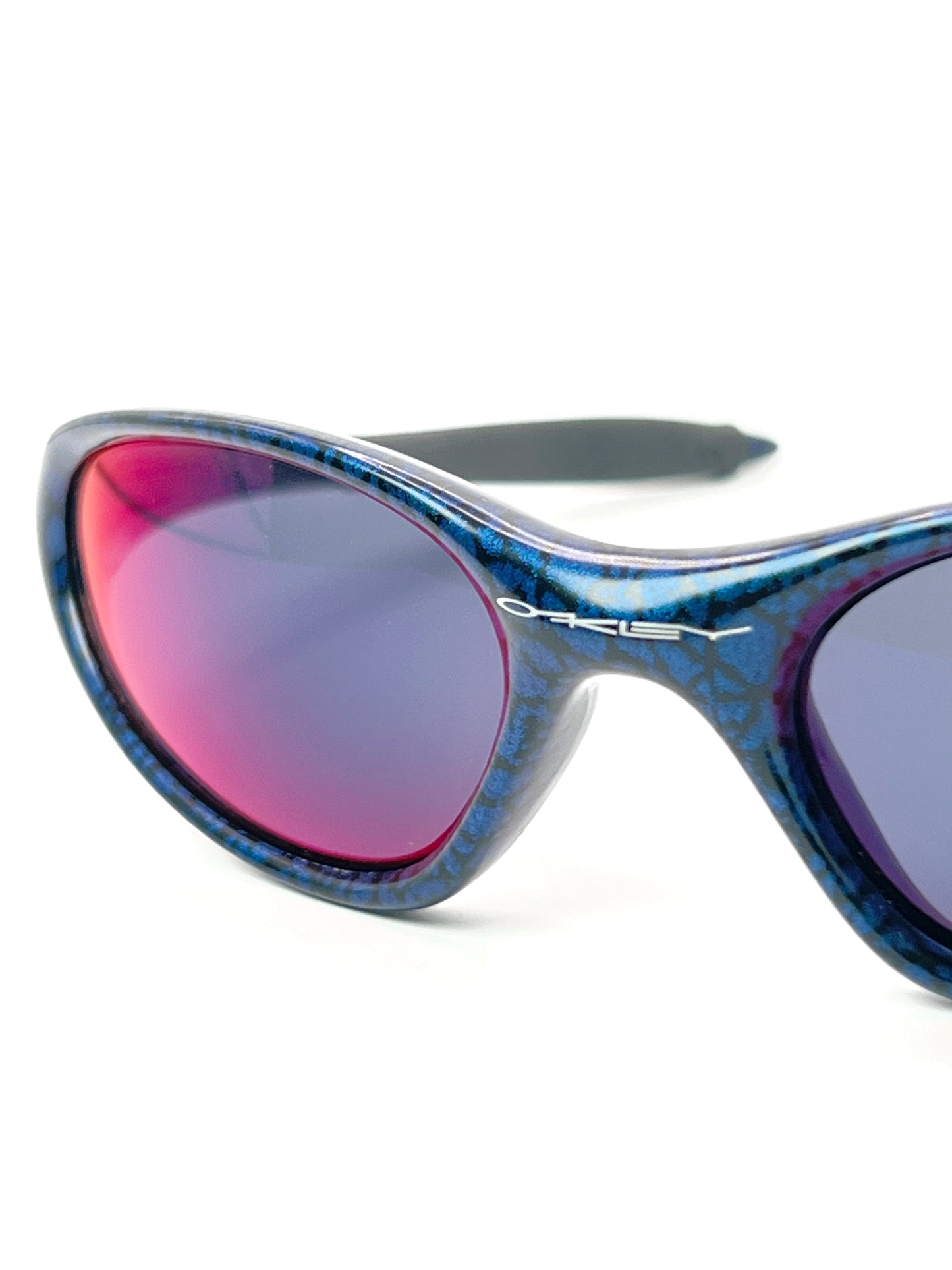 1998 Vintage Oakley Minute Cobalt / Red Iridium Sunglasses