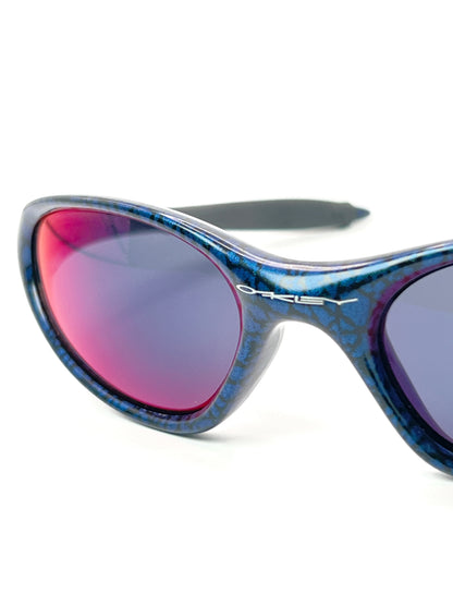 1998 Vintage Oakley Minute Cobalt / Red Iridium Sunglasses