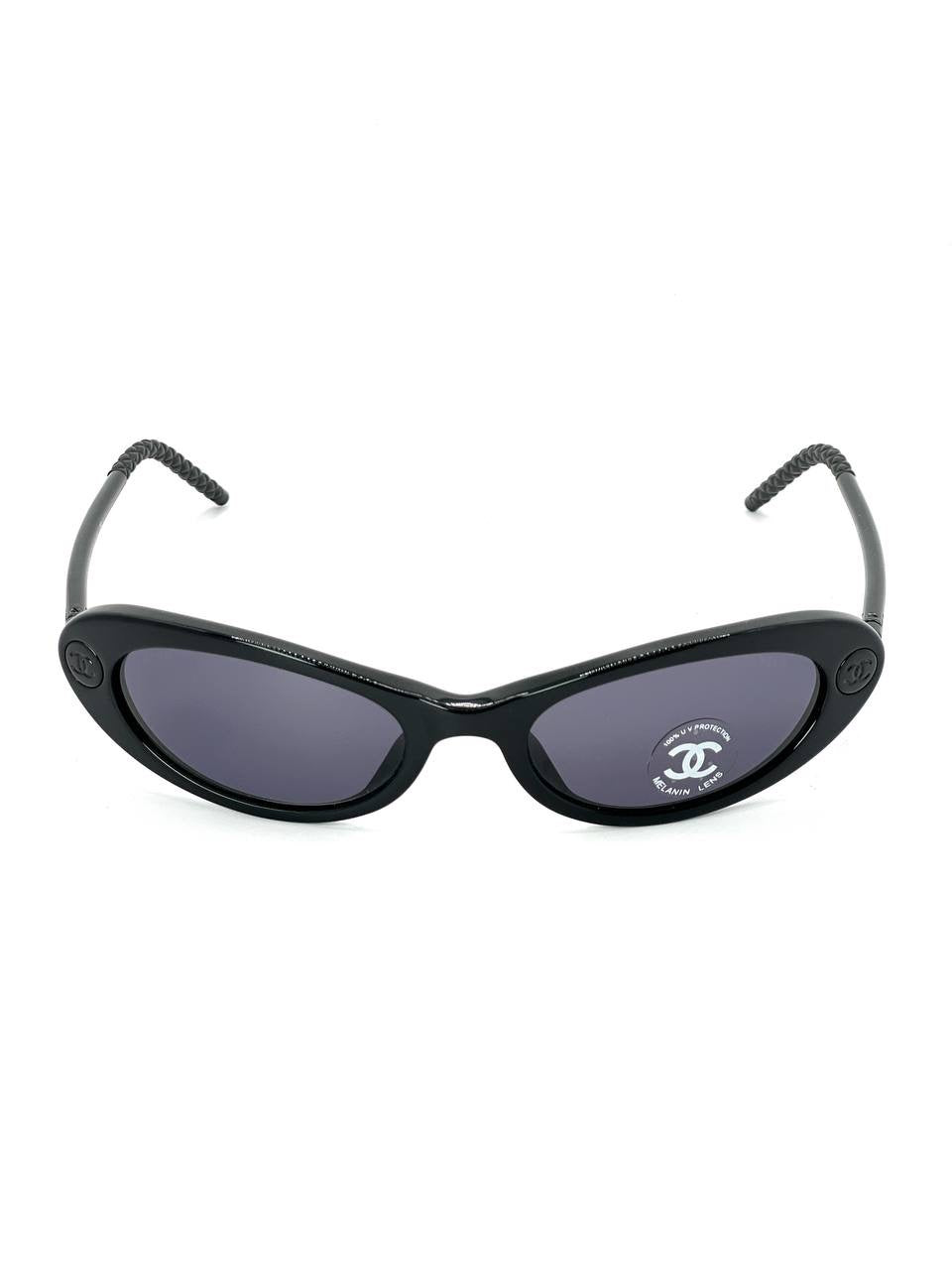 00s Vintage Chanel 5035 Black Sunglasses