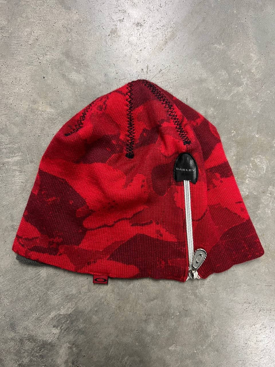 00s Vintage Oakley Double Layer Camo Beanie Hat