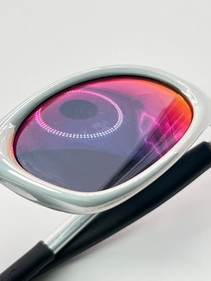 1998 Vintage Oakley Minute White Chrome / Red Iridium Sunglasses