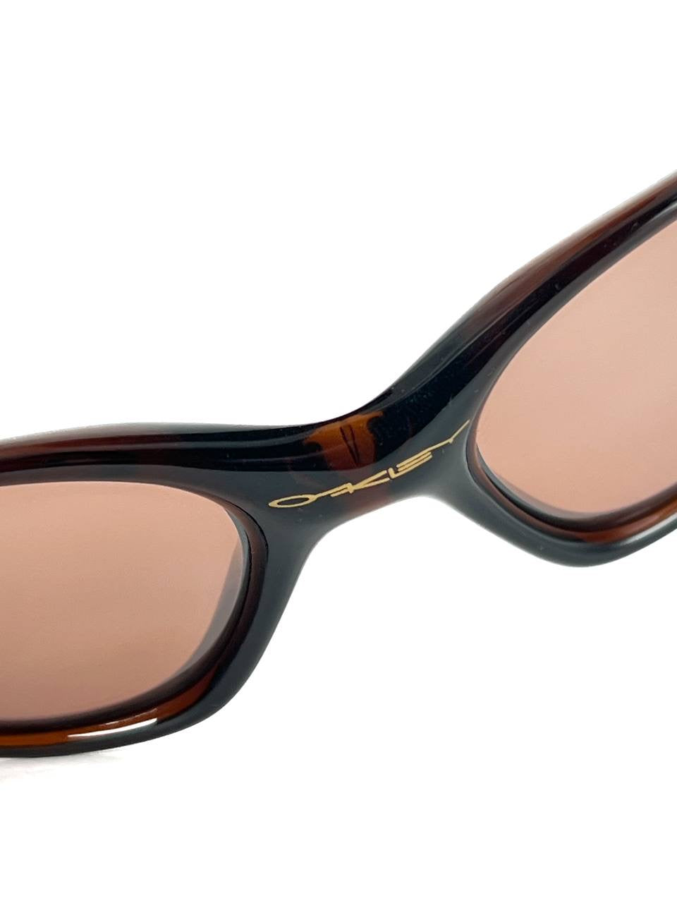 1998 Vintage Oakley Minute Gen 2 Polished Rootbeer/ VR28 Sunglasses