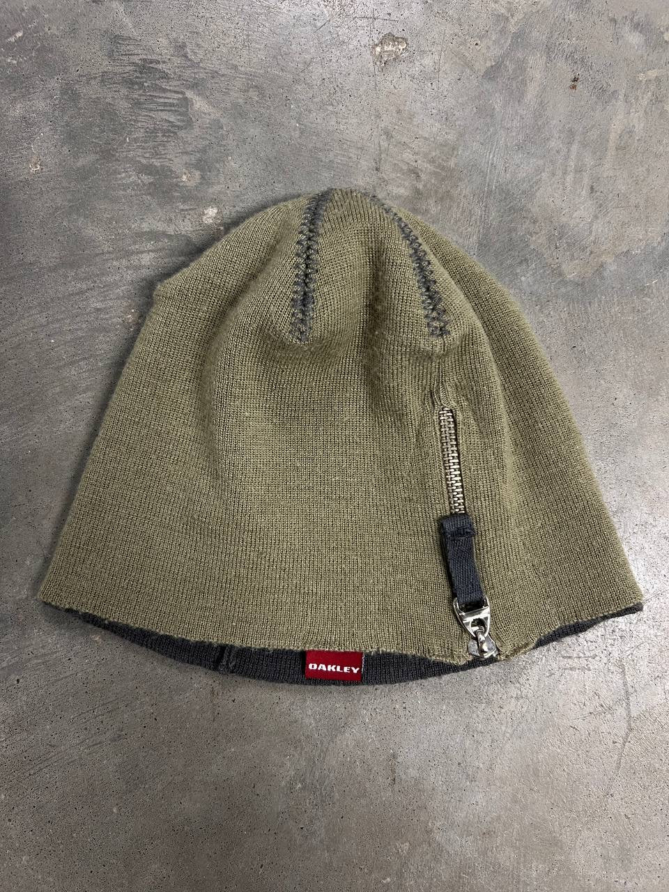 00s Vintage Oakley Double Layer Beanie Hat
