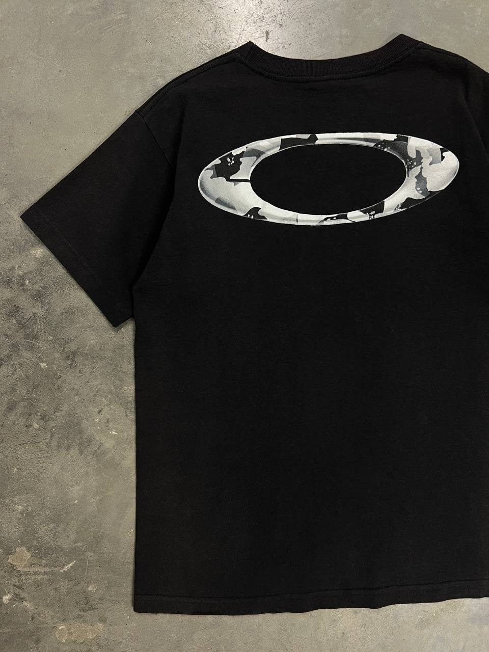 90s Vintage Oakley Software Mad Science White Camo T-Shirt