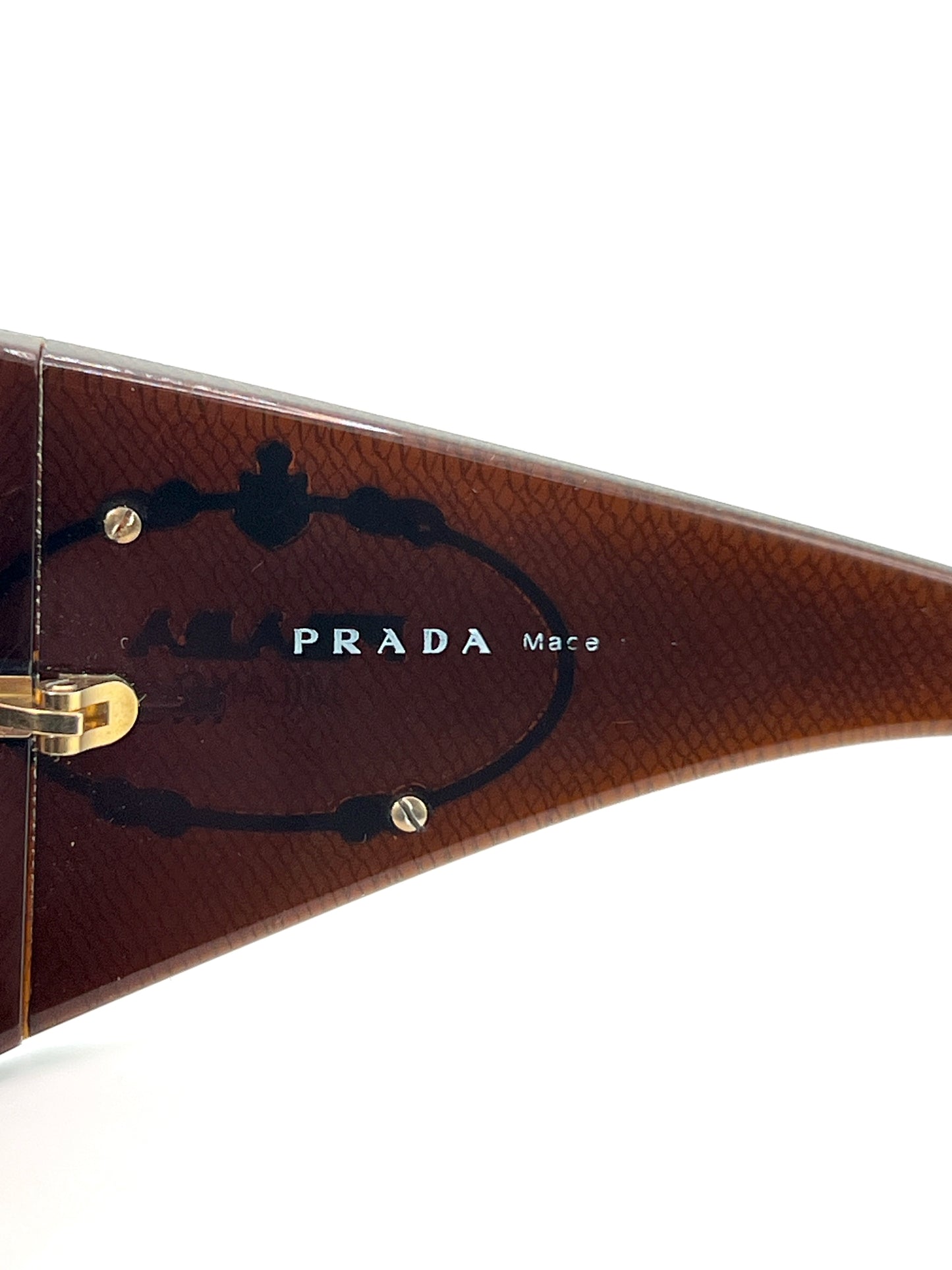 Prada Snakeskin Oversized Mask Sunglasses SPR05H