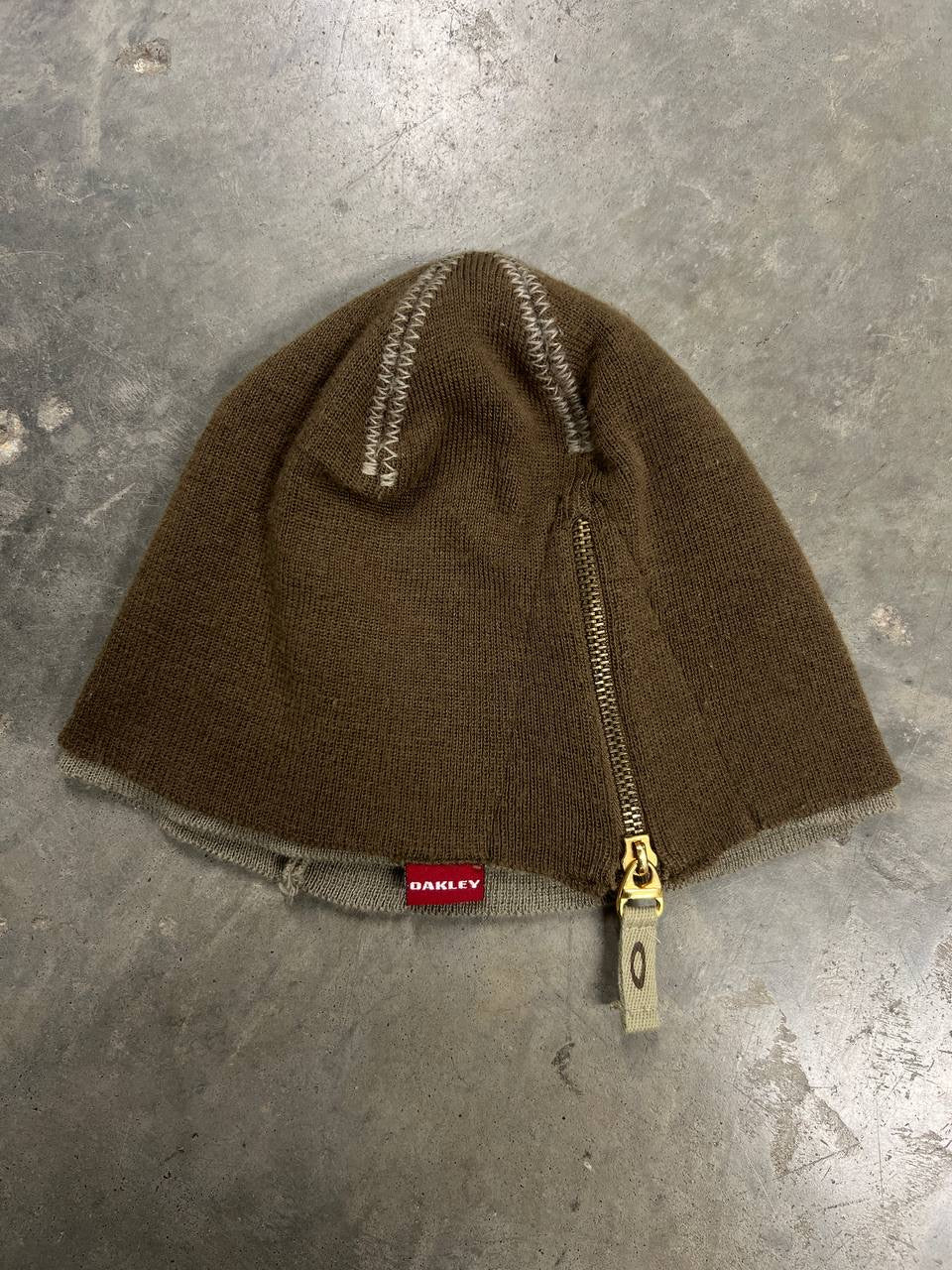 00s Vintage Oakley Double Layer Beanie Hat