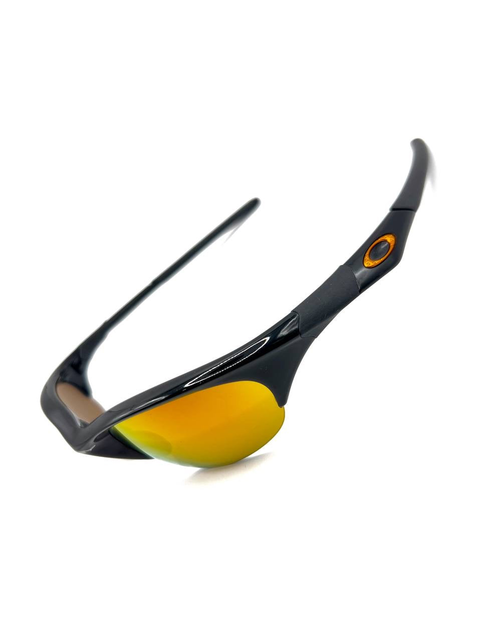 2002 Vintage Oakley Half Jacket Jet Black / Fire Iridium Sunglasses