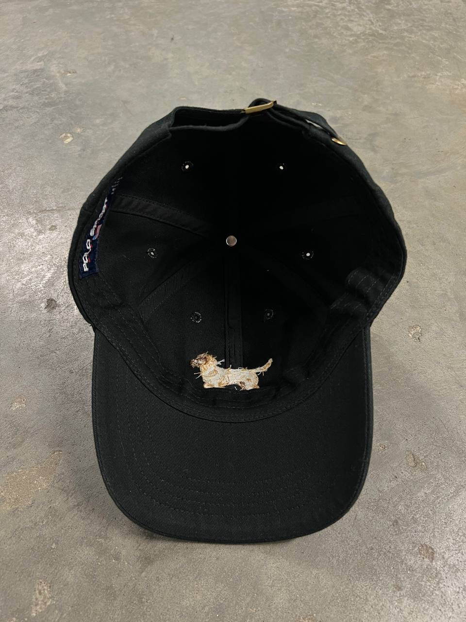 90s Vintage Polo Sport Golden Retriever Ralph Lauren Black Hat