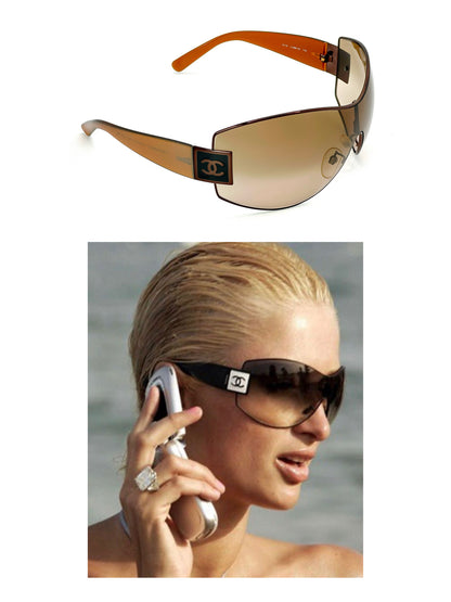 2000s Vintage Chanel 4114 Brown Sunglasses