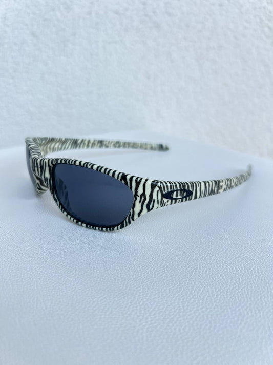 1997 Vintage Oakley Fives White Tiger / Black Iridium Sunglasses