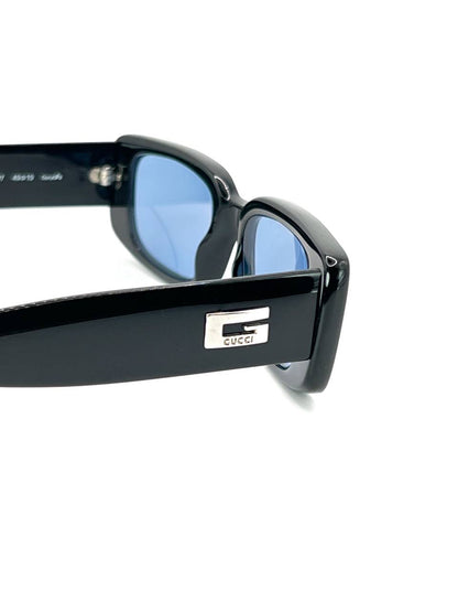 00s Vintage Gucci GG2409 Squared Moda Black Sunglasses