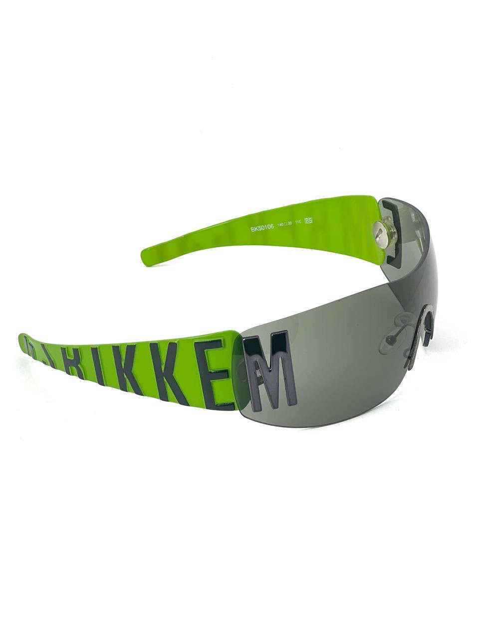 00s Vintage Bikkembergs Transformer Mask Sunglasses Green