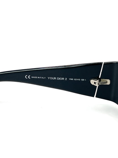 Vintage Dior Your Dior 2 Sunglasses Black