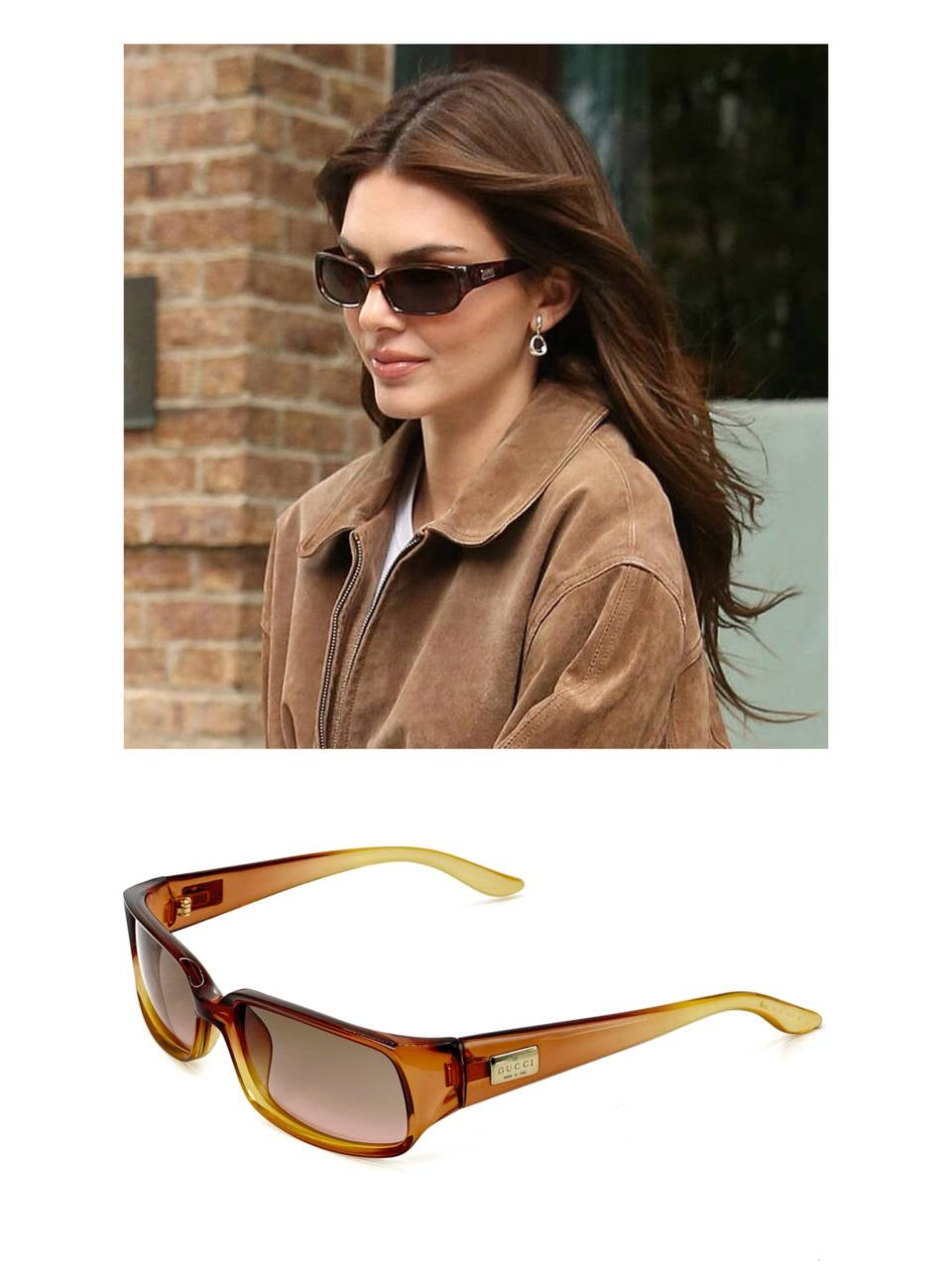 00s Vintage Gucci GG2455 Pink Gradient Sunglasses