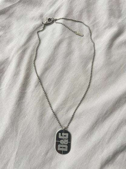 Vintage Dolce & Gabbana Dog Tag Necklace