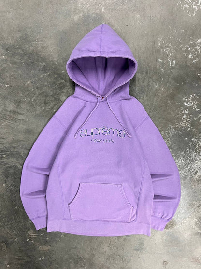 SS17 Supreme Dusty Lavender Multicolor Classic Logo Hoodie