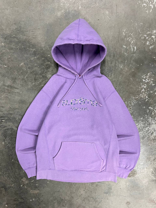 SS17 Supreme Dusty Lavender Multicolor Classic Logo Hoodie
