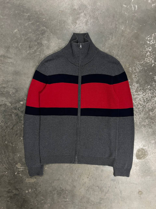 Gucci Sweater Zip Up Web Knit Jumper