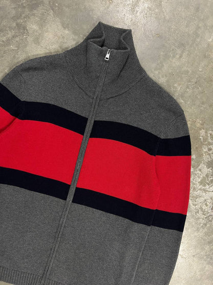 Gucci Sweater Zip Up Web Knit Jumper