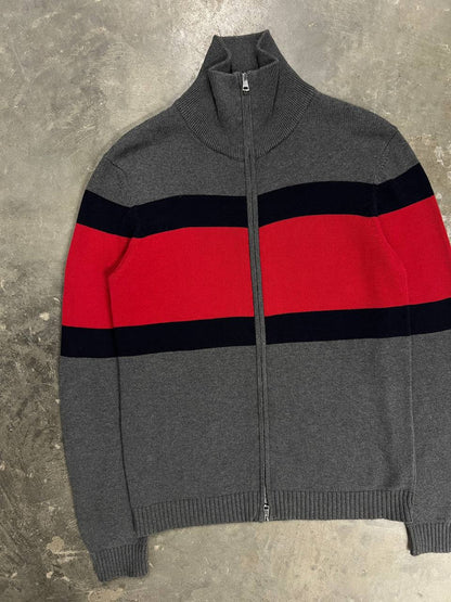 Gucci Sweater Zip Up Web Knit Jumper