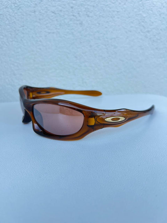 2003 Vintage Oakley Monster Dog Dark Amber Sunglasses