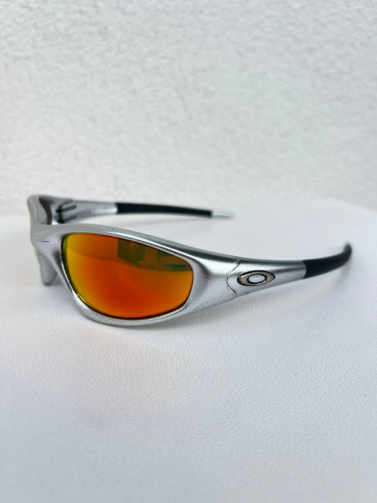 1999 Vintage Oakley Straight Jacket Polished Aluminium / Fire Iridium Sunglasses