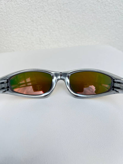 1999 Vintage Oakley Straight Jacket Polished Aluminium / Fire Iridium Sunglasses