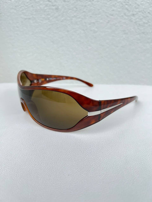 Prada Mask Sunglasses Brown Tortoise SPR12G