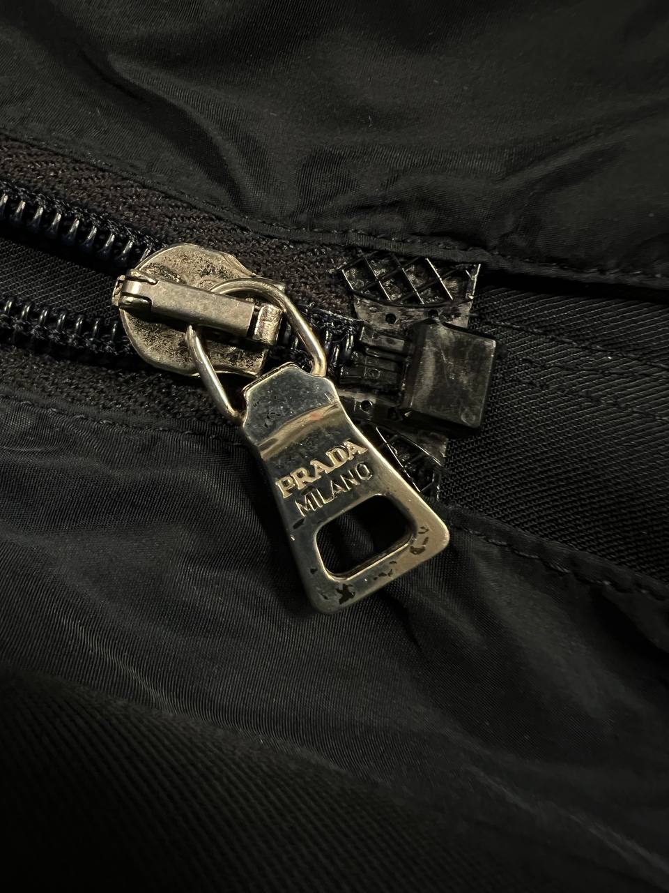 Prada Milano Trench Coat Jacket Double Collar Dark Navy