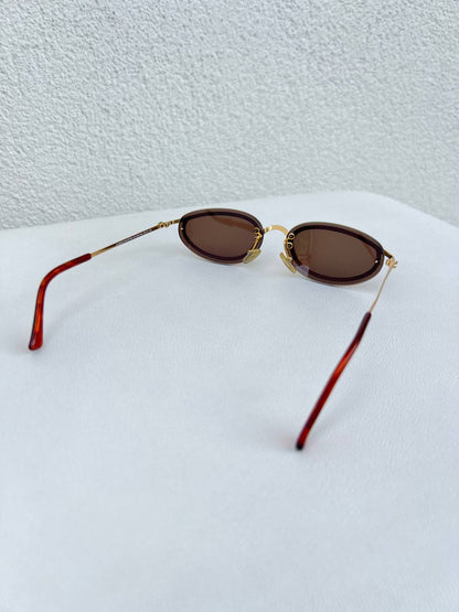 1990s Vintage Christian Dior Sunglasses CD 2038 Gold Rimless