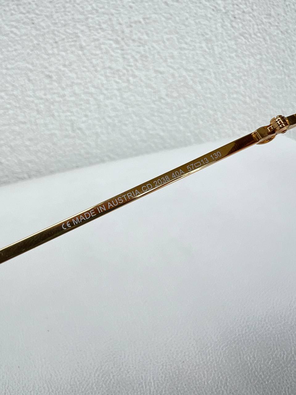 1990s Vintage Christian Dior Sunglasses CD 2038 Gold Rimless